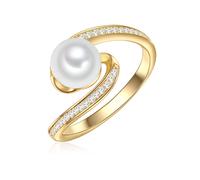 Valero Pearls Anello giallo oro / argento / bianco perla Donna Valero Pearls 60