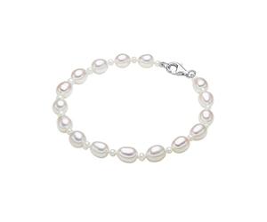 Valero Pearls Bracciale da Donna in Argento Sterling 925 con rodio con Perle coltivate d'acqua dolce bianco 00474511