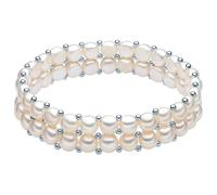 Valero Pearls Bracciale da Donna in Argento Sterling 925 con rodio con Perle coltivate d'acqua dolce bianco 60201666