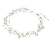Valero Pearls Collana argento / bianco perla, Taglia One Size