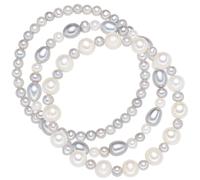 Valero Pearls Set di gioielli grigio chiaro / bianco Donna Valero Pearls One SizexTaglie normali