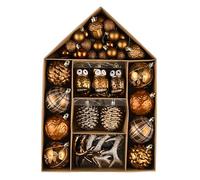 Valery Madelyn Ornamenti per alberi di Natale, 70 ct bronzo rame e oro infrangibili decorazioni per albero di Natale, ornamenti da appendere per feste di Natale