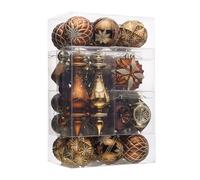 Valery Madelyn Ornamenti per albero di Natale da 90 carati, decorazioni per interni/esterni, in bronzo vintage, da appendere, ciondoli in plastica infrangibile, per feste di Natale, ghirlande,