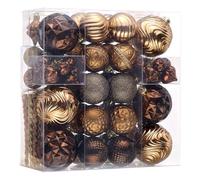 Valery Madelyn Set di decorazioni per albero di Natale da 100 carati, in bronzo, rame, marrone, oro, infrangibili, da appendere, per San Valentino, martedì grasso, San Patrizio, Natale, festività