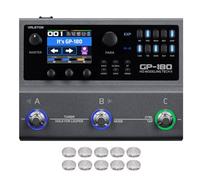 Valeton GP-180 - Processore per chitarra multi-effetto con modellazione HD, oltre 200 effetti, batteria integrata, supporto IR e NAM, Looper, Drum Machine, interfaccia audio USB