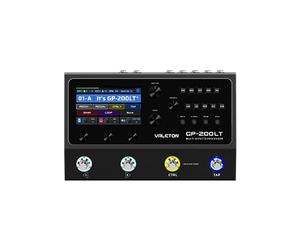 Valeton GP200LT - Processore multi-effekt per chitarra, 4 interruttori a pedale con LED, 240 tipi di effetti, USB Audio supporta Re-amp e Loopback, 180sec looper, nero