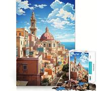 VALETTA Puzzle da 1000 pezzi con pittura ad olio,gioco di costruzione Focus Zero Gap,incastro perfetto,attività gratificante per le giornate di pioggia (38x52cm)