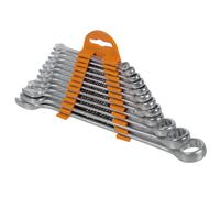 Valex - 1460827 - Chiavi combinate - con teste inclinate di 15° - misure assortite - CRV - Valex - conf. 12 pezzi - 101868 - Conf. da 1 Pz. - 1460827