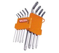 Valex 1460835 - Chiavi maschio piegate, 9 pezzi