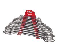 SET SERIE CHIAVI INGLESI ACCIAIO 12pz FISSA FORCHETTA INCLINATE 15° 6-32mm VALEX
