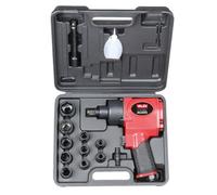 Valex Avvitatore Pneumatico ad Impulsi con Bussole, Nero, 1/2" Attacco Quadro, in Valigetta
