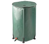 Valex Barile di Raccolta per Acqua Piovana, 250L, 92x60 cm, Pieghevole con Rubinetto e Attacco Rapido, Lucchetto di Sicurezza