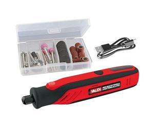 Valex Mini Multiutensile A Stelo A Batteria Al Litio 3,6V, 51 accessori inclusi, 5000-18000 Giri/min regolabili con 5 selezioni, ricarica usb