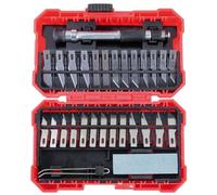 Valex Set Coltelli Tagliabalsa, 29 Pezzi - Taglierino di Precisione 120mm con 26 Lame e Accessori - Kit in Valigetta per Modellismo, Fai da Te e Lavori di Precisione