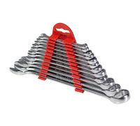 Valex Set di 12 Chiavi Combinate misure da 6 a 22 mm in Acciaio Satinato