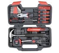 Valex Set di Utensili in Valigetta, 39 Pezzi - Kit Attrezzi Multifunzione Portatile con Cacciaviti di Precisione, Chiavi Esagonali, Pinza, Martello, Cutter, Flessometro e Forbice