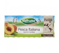 Valfrutta Pesca Succo e polpa di frutta 6 x 200 ml (x4 conf.) tot. 24 brick