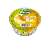 Valfrutta Polpa di Mela e Banana, 100% Frutta, Senza Zuccheri Aggiunti, 100g, 24 Vaschette
