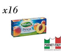 Valfrutta - Succo E Polpa Pesca - 8 confezioni da 3 pezzi da 200 ml [24 pezzi, 4800 ml]