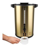 Valgus Commerciale in Acciaio Inox Oro Professionale Caffè Urna 110 Tazze 16l Doppia Parete Caffettiera Acqua Calda Urna per ristorante Ufficio Feste di matrimonio