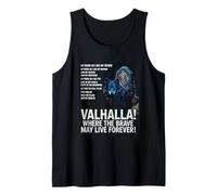 Valhalla Dove Il Coraggioso può Vivere per Sempre Lupo Vichingo Canotta