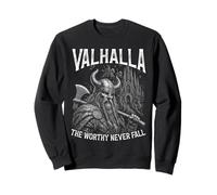 Valhalla Il degno Guerriero Vichingo Che Non Cade mai Felpa