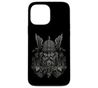 Valhalla Odin Totenier Corvo lupo Miti nordici vichinghi Custodia per iPhone 13 Pro Max