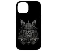 Valhalla Odin Totenier Corvo lupo Miti nordici vichinghi Custodia per iPhone 14
