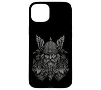 Valhalla Odin Totenier Corvo lupo Miti nordici vichinghi Custodia per iPhone 15 Plus