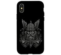 Valhalla Odin Totenier Corvo lupo Miti nordici vichinghi Custodia per iPhone X/XS