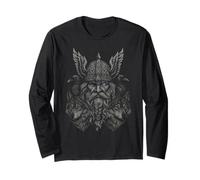 Valhalla Odin Totenier Corvo Lupo Miti nordici Vichinghi Maglia a Manica