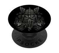 Valhalla Odin Totenier Corvo lupo Miti nordici vichinghi PopSockets PopGrip Adesivo