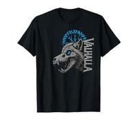 Valhalla Skull Wolf - Bestia Runa vichinga norrena Non Morta Maglietta