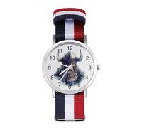 Valhalla-Viking Mitologia Norrena Dio Orologio al quarzo personalizzato con numeri arabi orologio da polso con cinturino regolabile per uomo donna