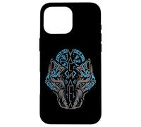 Valhalla Wolf Mask Odin Runes Norse Compass Viking Custodia per iPhone 16 Pro Max