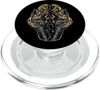 Valhalla Wolf Mask Odin Runes Norse Compass Viking PopSockets PopGrip per MagSafe