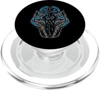 Valhalla Wolf Mask Odin Runes Norse Compass Viking PopSockets PopGrip per MagSafe