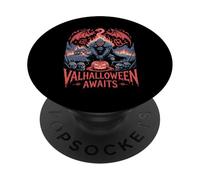 Valhalloween aspetta - Halloween drago vichingo Valhalla PopSockets PopGrip Adesivo