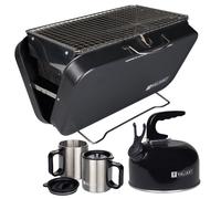 Valiant barbecue portatile, bollitore da campeggio e tazze