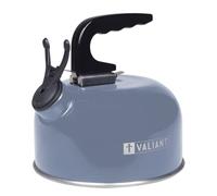 Valiant Bollitore da campeggio portatile in alluminio, 1 litro, Blu | bollitore da campeggio, bollitore con fischio, trekking, fuoco da campo, alluminio leggero, manico pieghevole