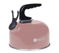 Valiant Bollitore da campeggio portatile in alluminio, 1 litro, Rosa | bollitore da campeggio, bollitore con fischio, trekking, fuoco da campo, alluminio leggero, manico pieghevole