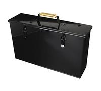 Valiant Portacenere in metallo per caminetto, Nero, 45 x 26 x 12 cm
