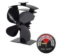 Valiant Premium 4 ventole per fornelli e termometro magnetico | Set da camino
