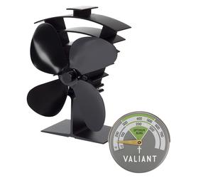Valiant Premium IV Ventilatore per Stufa e Termometro Magnetico Confezione Ac...