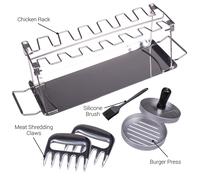 Valiant Set di accessori per barbecue | Pressa per hamburger, cremagliera per...