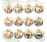 Valicaer 12 biglietti in legno per bambini, regali per neonati, carte essenziali su entrambi i lati, set regalo per i neo genitori