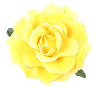VALICLUD 1 clip per capelli artificiali grandi fiori di rosa per le donne fermaglio per capelli giallo e spilla per feste eventi e vita quotidiana, 11.00X11.00X5.00CM, foulard, Senza Gemstone