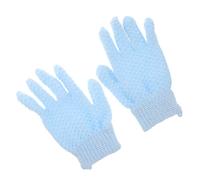 VALICLUD 1 Coppia guanti da lavaggio I guanti di luffa esfoliano le donne lavare i guanti per la doccia guanto scrubber per il corpo guanti per scrub per il corpo guanti spa nylon Sky-blue