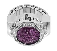 VALICLUD 1 Pc orologio ad anello guarda gli uomini Di moda videocitofono orologio rotondo spalliera retro adornare orologio dal design ad anello orologi da donna Lega di zinco Viola,porpora