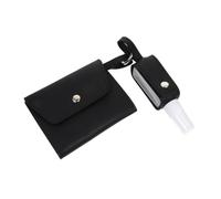 VALICLUD 1 Pezzo organizzatore di maschere bottiglia portatile all'aperto bottiglia vuota di profumo portachiavi porta maschera porta maschera in pelle Copertina pu Black